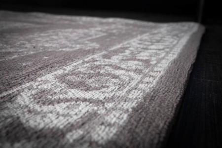 Oosters katoenen vloerkleed 350x240cm antiek grijs geometrisch patroon - Img 7