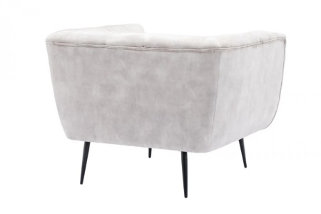 Retro fauteuil NOBLESSE 106cm champagne fluweel met sierstiksels - Img 7