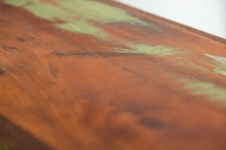 Stevige bijzettafel 45 cm gekleurde kubus gemaakt van gerecycled houten plank - Img 5