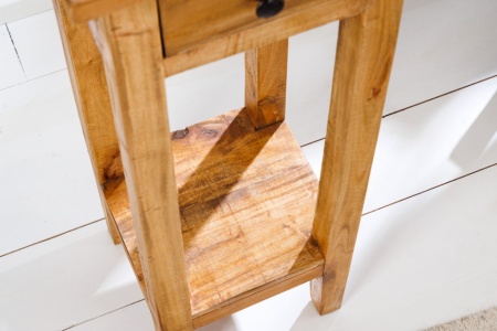 Stevige bijzettafel HEMINGWAY 75 cm gerecycleerd mahoniehout handgemaakt telefoontafeltje - Img 8