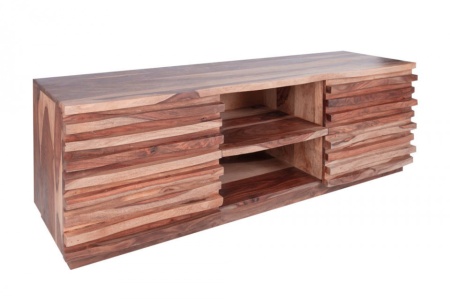 Tv Meubel massiev sheeshamhout RELIEF 150 cm met een uitgewerkte voorkant - Img 8