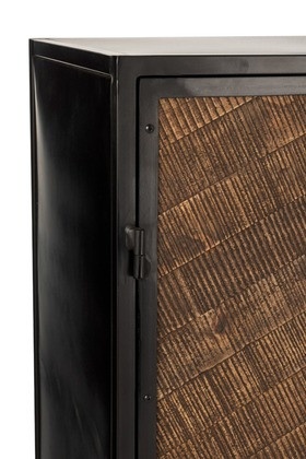 Wandkast /Mango Hout Zwart/Bruin - Img 5