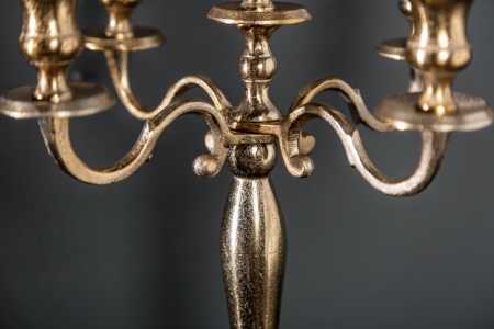 Barok kandelaar 40 cm goud 5-armige gepolijst aluminium kandelaar - Img 6