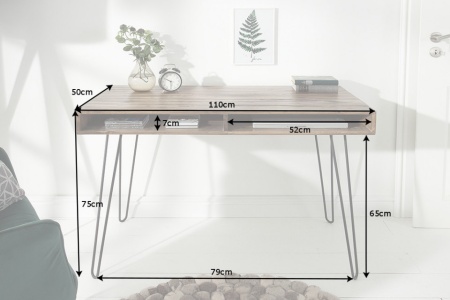 Bureau acacia hout SCORPION 110 cm - Img 6