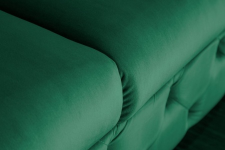 Chesterfield bank MODERN BAROK 240 cm fluweel smaragdgroen 3-zits - Img 7