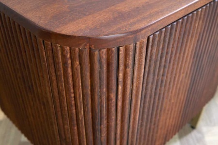 Design dressoir GATSBY 160cm bruin mat goud mangohout retro - Img 4
