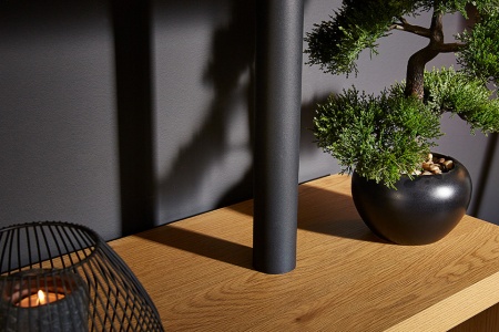 Design plank S 165 cm eiken look boekenkast met vijf planken - Img 6