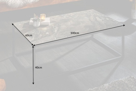 Design salontafel SYMBIOSE 100cm taupe keramiek in marmerlook - Img 2