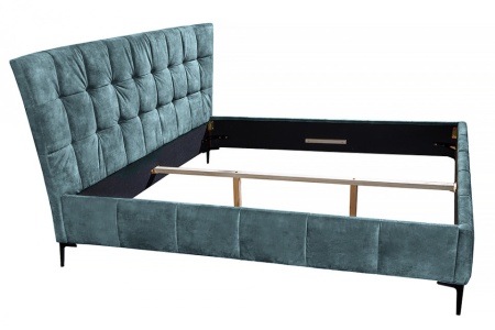 Design tweepersoonsbed BOUTIQUE 180x200cm petrol fluweel kingsize bedframe - Img 6