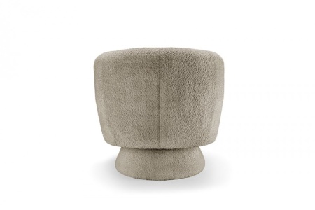 Draaibare designfauteuil BOSSA NOVA 80cm bouclé taupe - Img 5