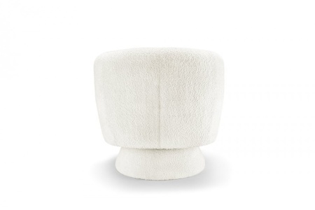 Draaibare designfauteuil BOSSA NOVA 80cm bouclé wit - Img 7