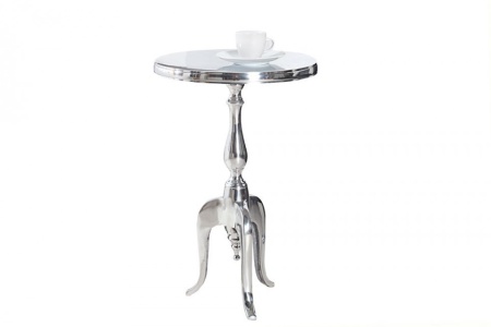 Edele design bijzettafel SAVOY 55 cm gepolijst zilver - Img 8