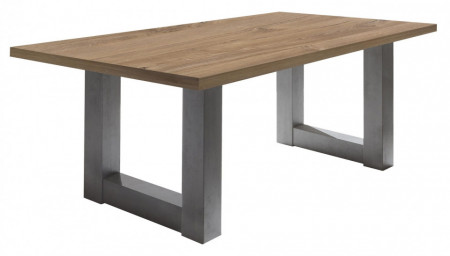 Eettafel 140cm kleur Stirling eiken Met U-vormig frame gelamineerd houtmateriaal
