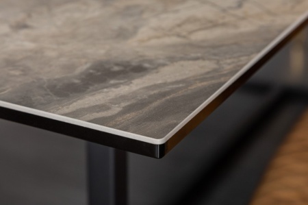 Eettafel keramiek taupe marmerlook 200cm - Img 4