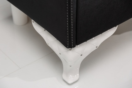 Elegant nachtkastje VERSAILLES 43cm zwart fluweel met lade indirecte verlichting - Img 7
