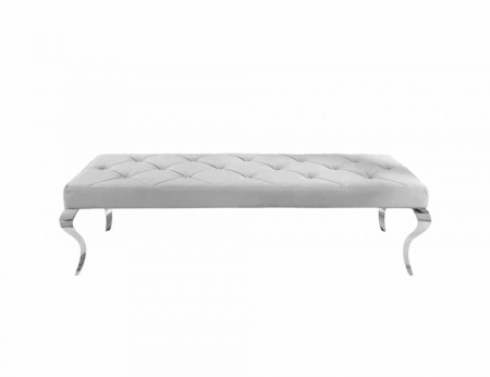 Elegante bank MODERN BAROK 172cm edel grijs fluweel roestvrij staal - Img 8