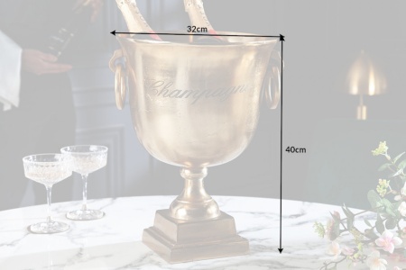 Elegante champagnekoeler 40cm gouden flessenkoeler - Img 2