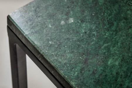 Elegante salontafel groen met marmerblad 50cm met een gepolijst - Img 4