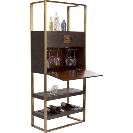 Exclusieve Barkast Osaka 192cm hoog met messing goud - Img 5