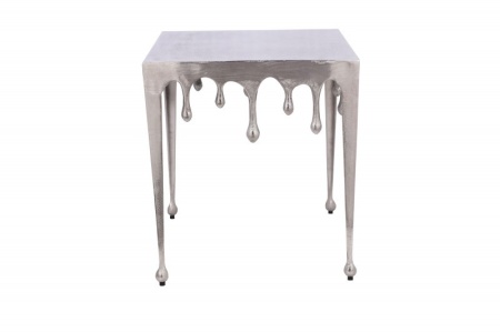 Extravagante salontafel LIQUID LINE L 46 cm zilver druppelvormig design - Img 2