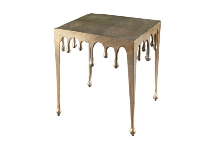 Extravagante salontafel LQUID LINE L 46 cm goud druppelvormig design - Img 8