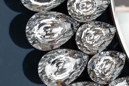 Extravagante wandspiegel BIG DIAMONDS 80 cm rond met glaskristallen - Img 6
