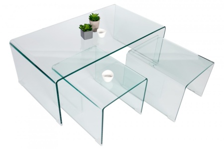 Glazen Salontafel model trio 90cm - Img 3