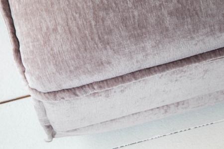 Grote Poef hocker HEAVEN 100cm taupe fluweel in landelijke stijl - Img 5