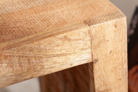 Handgemaakte bijzettafel S 60 cm massief mangohout variabel verstelbaar - Img 6