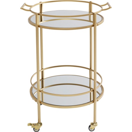 Kare Design Bartrolley tafel glas goud - Img 5