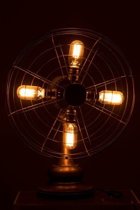 Lamp Ventilator Metaal Bruin - Img 3