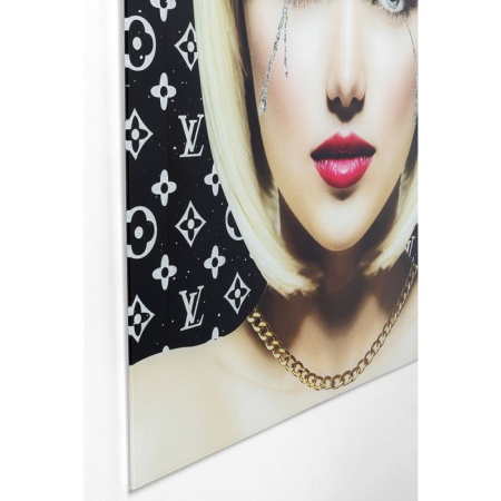 Louis vuitton Ingelijste kunst Glas Lopende Ogen 80x80 - Img 2