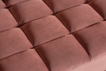 Luxe design 3-zitsbank 225 cm zitcomfort pocketvering bekleding fluweel stof oudroze - Img 4