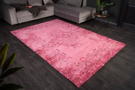 Luxe katoenen tapijt 240x160cm roze oosters patroon - Img 3