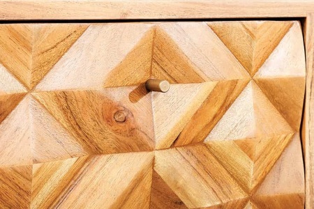Massief houten bureau ALPINE 135 cm natuurlijke acaciahoningafwerking met opberglades - Img 6