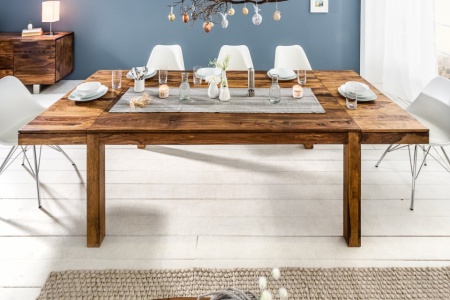 Massief Sheeshamhout Eettafel PURE 160-240cm met Verlengbare platen - Img 8