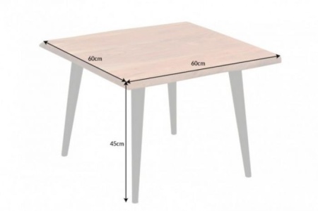 Massieve bijzettafel ORGANIC LIVING 60cm acaciahouten salontafel met boomrand - Img 6