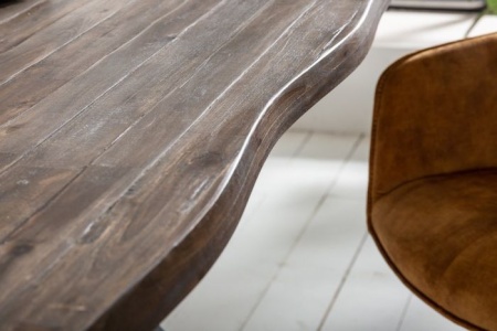 Massieve eettafel GENESIS VINTAGE 200cm acaciahout bruin met X-poten - Img 6
