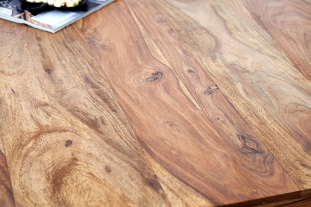 Massieve eettafel MAKASSAR 200 cm Sheesham unieke nerf - Img 6