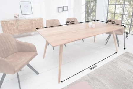 Massieve eettafel MYSTIC LIVING 200cm acacia naturel massief hout - Img 7