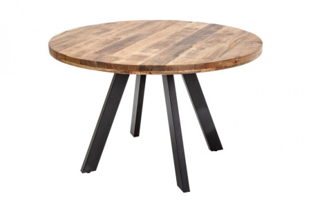 Massieve eettafel Rond 120 cm naturel mangohout - Img 7