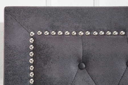 Model Chesterfield tweepersoonsbed 180x200cm antiek grijze klinknagels - Img 5