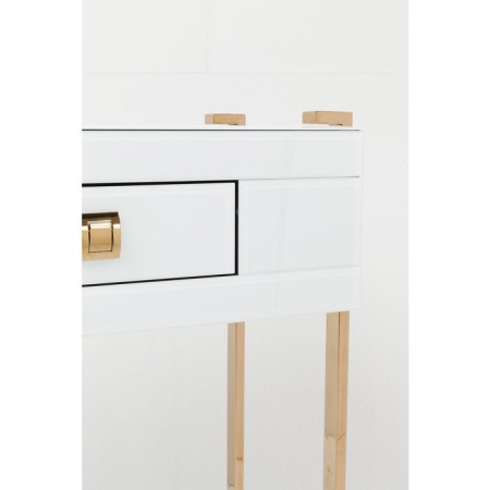 Moderne glamour-look consoletafel bedekt met gekleurd glas 134cm - Img 3