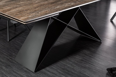 Moderne keramische eettafel PROMETHEUS 180-220-260cm, roest-look uitschuifbaar - Img 8