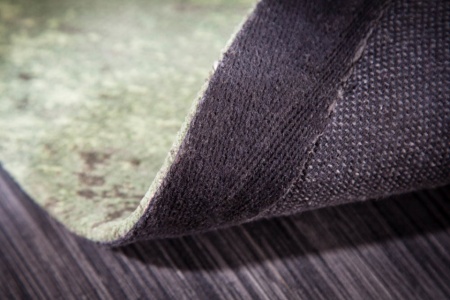 Rond Trendy Vintage vloerkleed 150 cm groen gewassen used look - Img 5