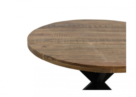 Ronde eettafel  ø100 cm - mangohout/ijzer - Img 3