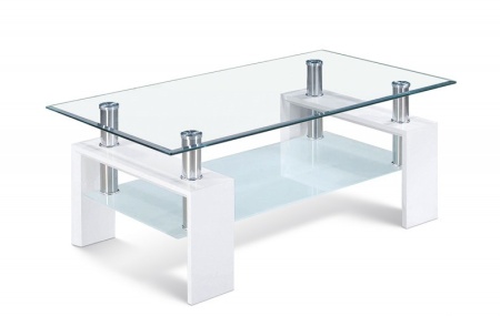 Salontafel Glas Hoogglans Wit Model Budget 100cm - Img 3