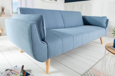 Scandinavisch Design slaapbank 215cm lichtblauw bed functie 3-zits bank - Img 3