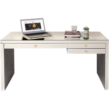 Spiegelend Bureau Luxe Champagne 140x60cm - Img 6