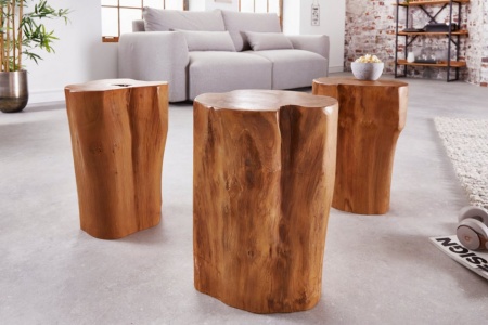 Stevige bijzettafel TEAK 40 cm teak hout - Img 3